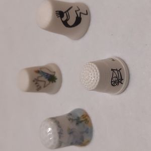 Set of 4 hand Painted Thimbles